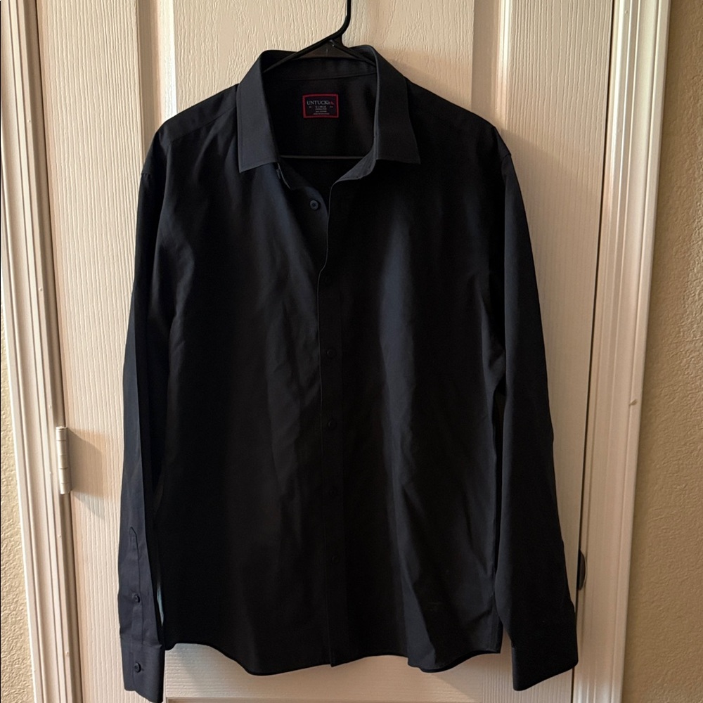 Untuckit Wrinkle-Free Black Stone Shirt